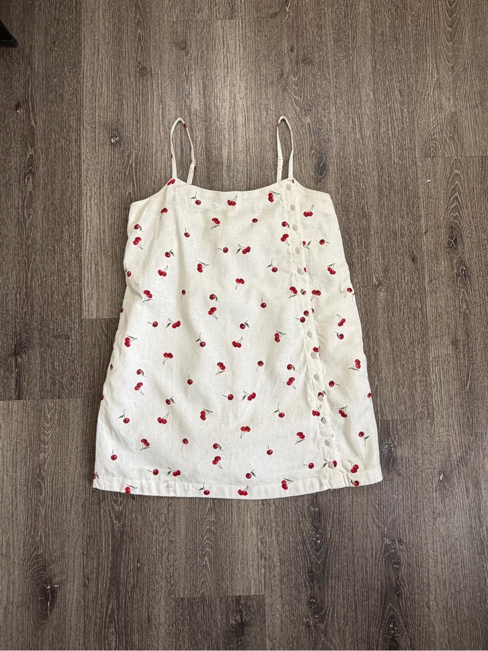 Abercrombie & Fitch White Mini Dress with Red Cherry Print - Picture 2 of 8